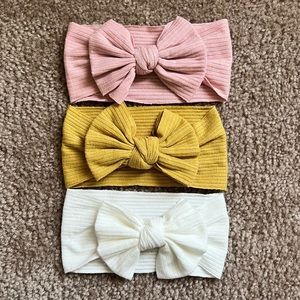 Ribbed Baby Bows
